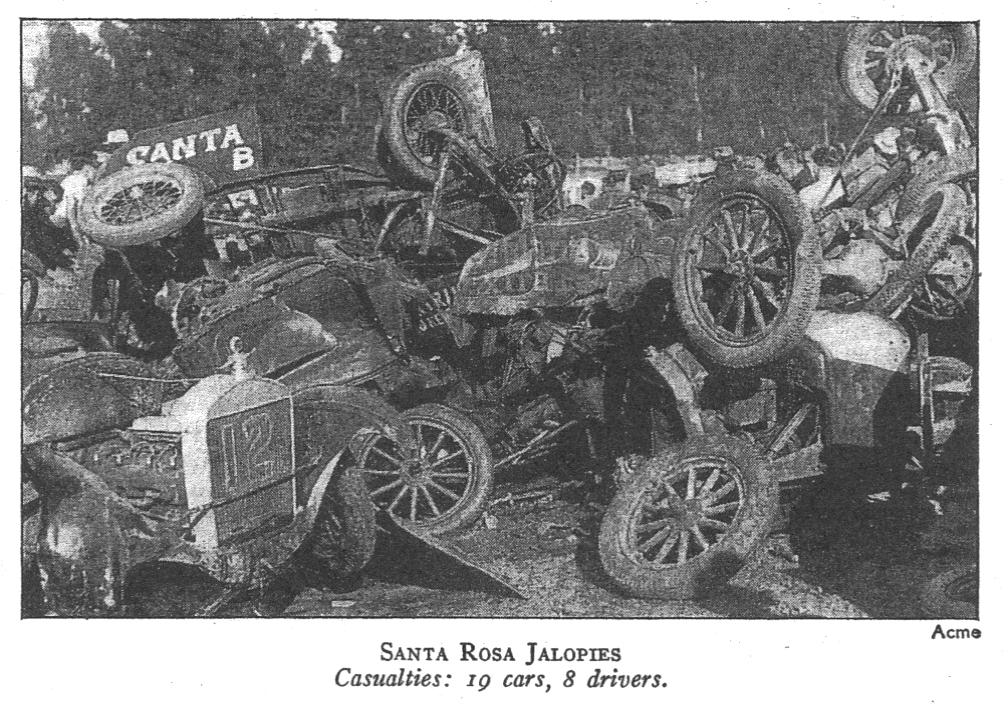 Tin Lizzie Derby wreck, April 23, 1939, Santa Rosa, CA